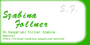 szabina follner business card